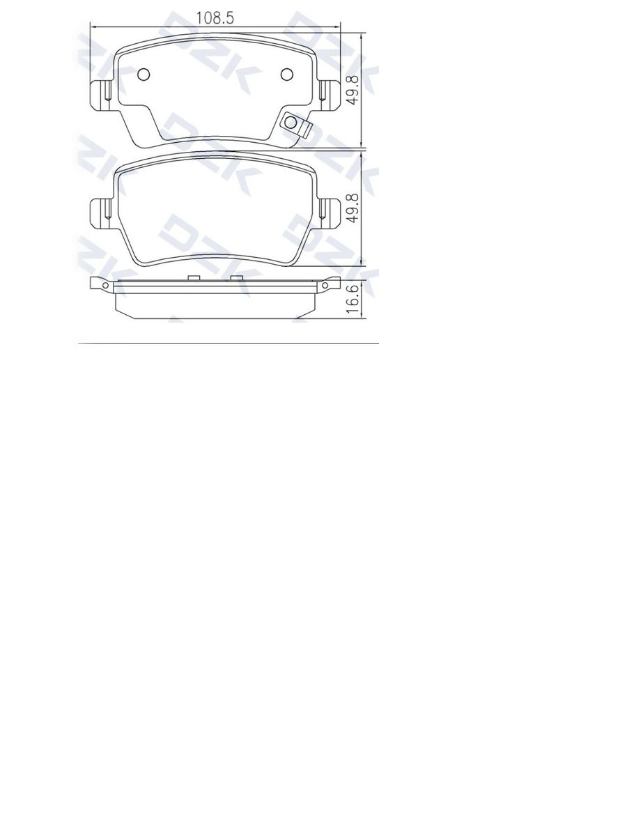 Chery TIGGO 7pro/8/8pro max 2WD 1.6/Jetоur X70 Plus. Задние КЕРАМИЧЕСКИЕ тормозные колодки 204002032AA/T15-6GN3502080EP/F01-3502080/F08-3502080SB/204003470AA - Фото 1